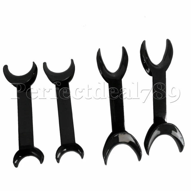 Dental Double-headed T-Shape Intraoral Cheek Lip Retractor Opener Black