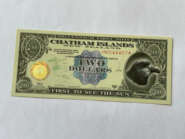 Ticket Chatham Islands 2 Dollars 1999 (10-12/1)