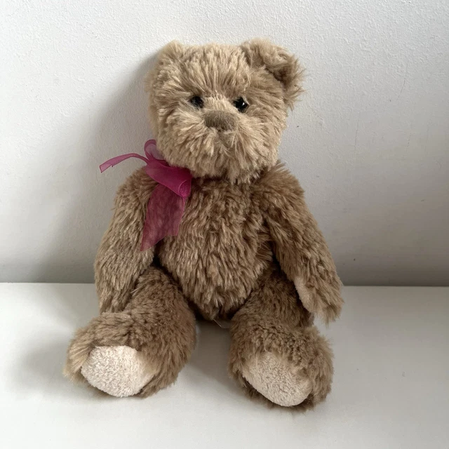 RARE RUSS BERRIE Small Light Brown Teddy Bear Soft Toy Plush Pink ...