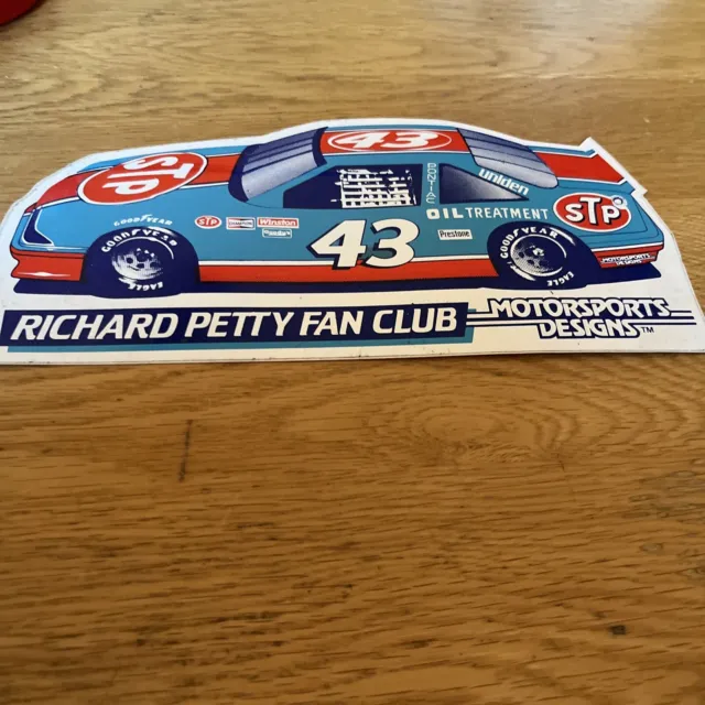 Vintage Nascar Richard Petty Fan Club #43 Sticker 1987 Pontiac STP