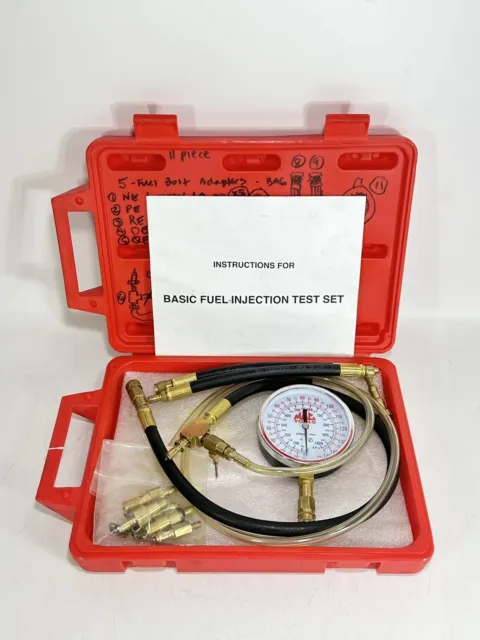 MAC Tools FIT810B Basic Fuel Injection Test Gauge Kit Set In Hard Case ~ EC