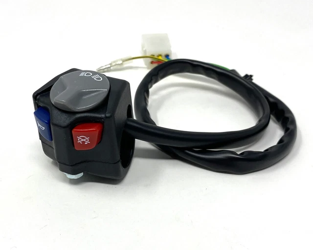 Interrupteur Universel Pour Guidon Moto/scooter - 55 Cm, Compatible 24V-48V - Pour Phares, Klaxon, Feux Antibrouillard