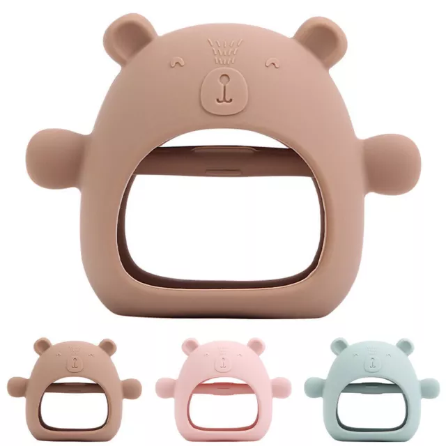 Bear Glove Baby Teether Toy Infant Silicone Teething Chew Toys Mitten Style AU-