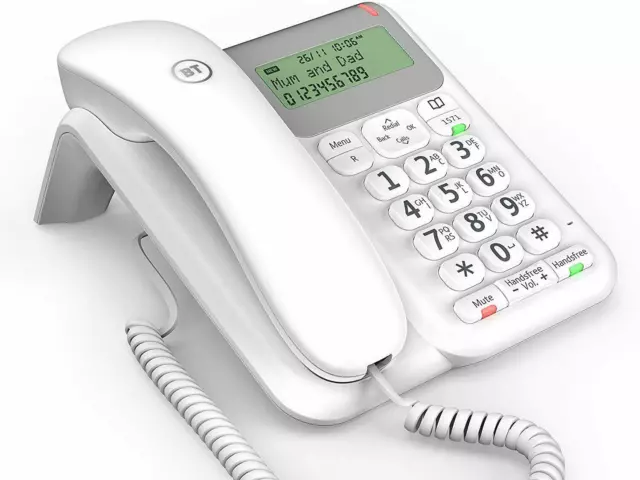 BT Decor 2200 Corded Telephone, White - 061127