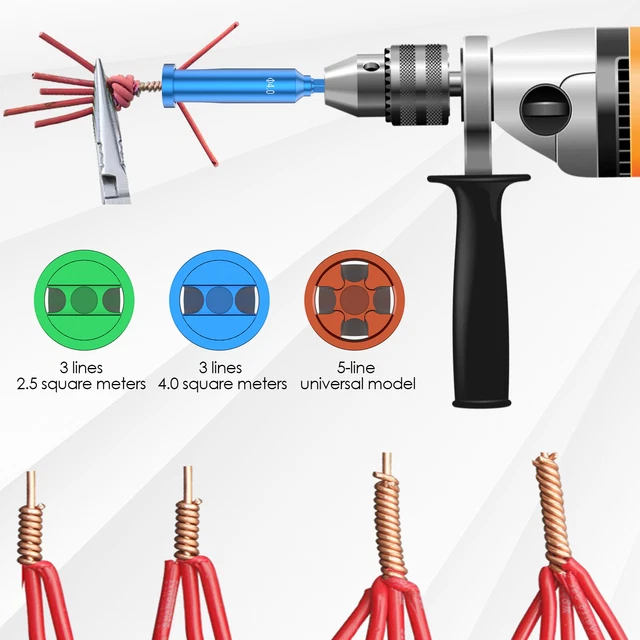 3Pcs Wire Twisting Tool Carbon Steel Wire Stripper Twister 3 Way/ 5 Way JuJkQ