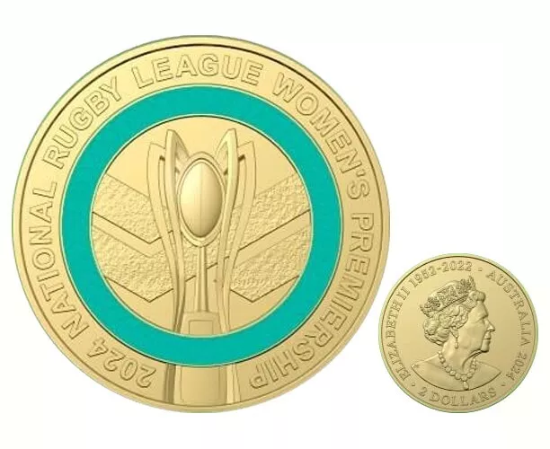 Australia 2024 NRLW Women’s Premierships Coloured $2 UNC Coin