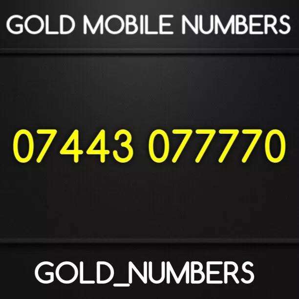 Gold Vip Numero Facile Numero Di Cellulare Golden 07443077770