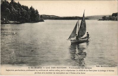 CPA ak lac des settons boat ride France (1172272)