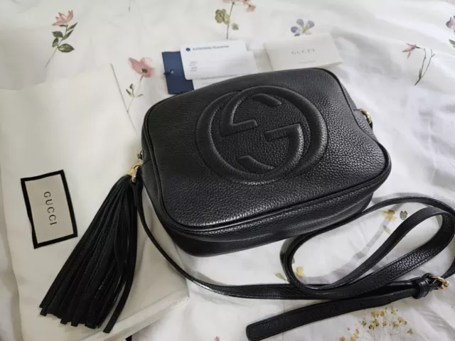 Gucci Soho Disco Bag, Gucci dustbag, Tag and Ebay Authentication. Good Used Cond