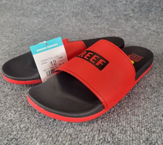 Reef Men's Size 10 Red/Black Comfortable Cushion Spring One Slide Sandals~Nwt