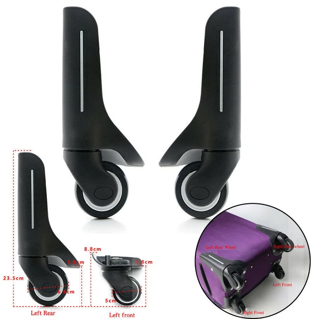 2 Roues De Remplacement Universelles Pour Valise - Roulettes Silencieuses Et Résistantes à L'usure, Avec Vis Incluses, Facile à Installer - 5