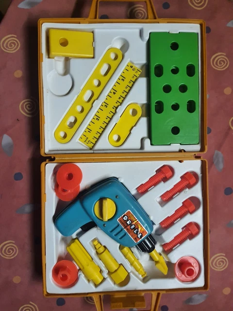 MALETTE VINTAGE ANNEE 70 Fisher Price Tool Hit Complete EUR 12 00