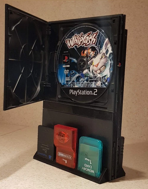 VERTICAL STAND DOCK holder With Memory Card Slots for PS2 Slim Console