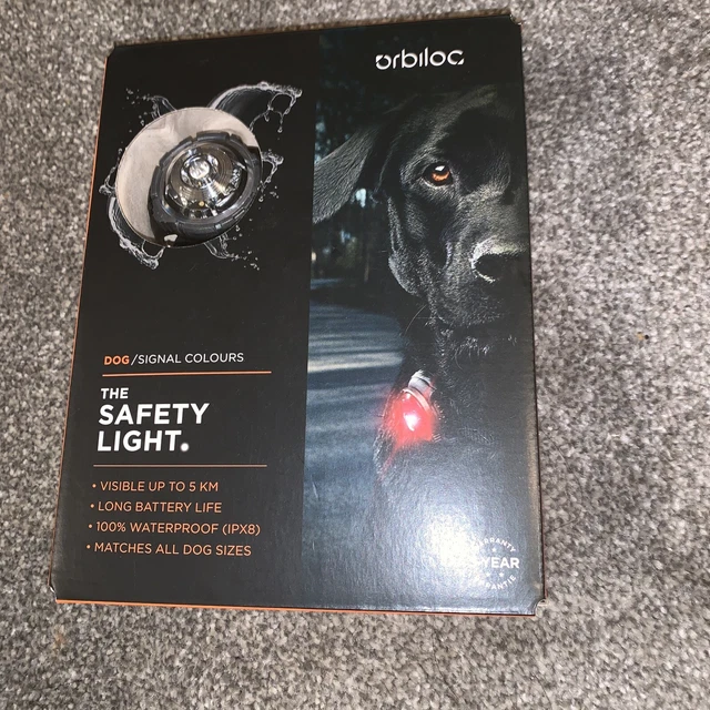 Luz de seguridad para perro Orbiloc NUEVA SELLADA Gratis P&P