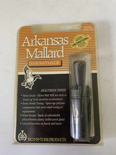 Arkansas Mallard Duck Call Double Reed RNT~ NIP