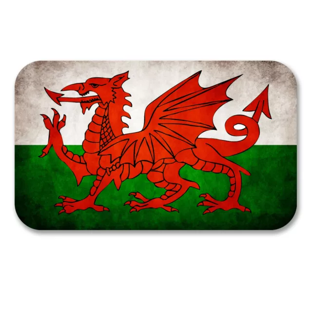 2 x 10cm Wales Welsh Flag Vinyl Stickers Decal Laptop Car Bike Helmet Cool #6189