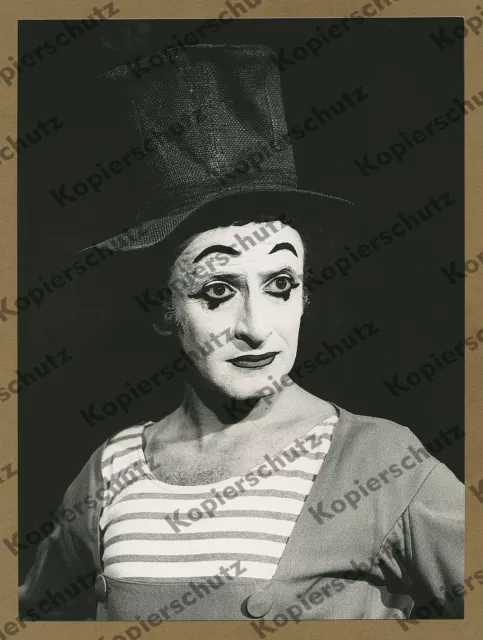 orig. Foto Heinz Röhnert Porträt Marcel Marceau Bip Pantomime Clown Berlin 1964