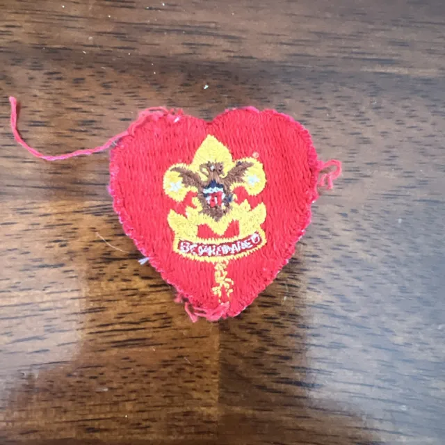 Vintage LIFE SCOUT Boy Scouts of America Rank PATCH Heart BSA Uniform Badge