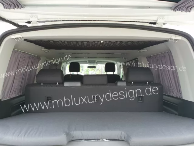 GARDINEN für VW T4 TRANSPORTER MULTIVAN FAHRERHAUS ABTRENNUNG VORHÄNGE  SCHWARZ