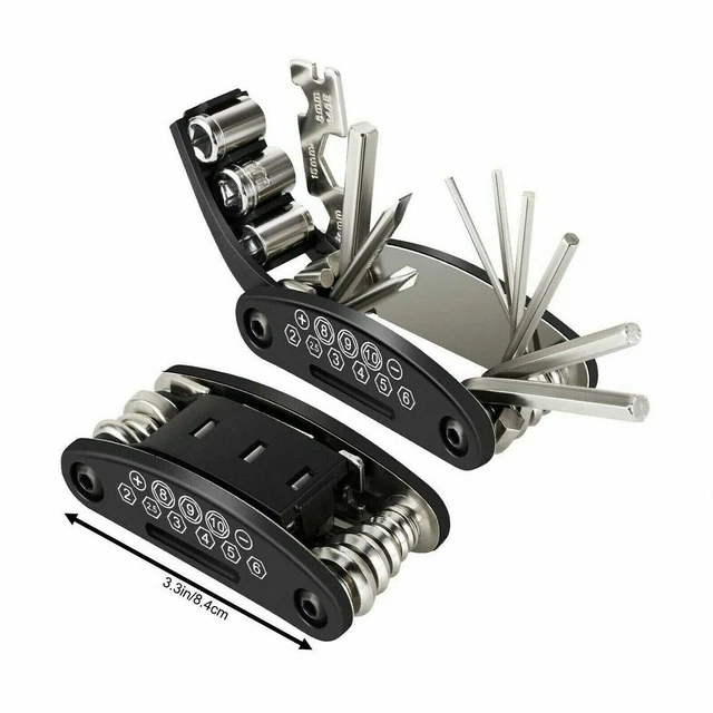 QitinDasen Kit multifonction 11 en 1 pour réparation de vélo, outil d'entretien multifonction pour vélo, outil de réparation de vélo mini portable et