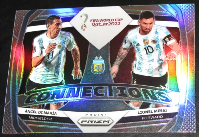 2022 PRIZM WORLD Cup Connections SILVER Lionel Messi Angel Di Maria ...