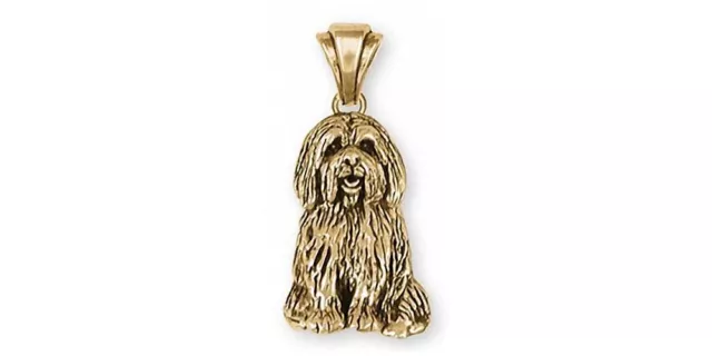 Tibetan Terrier Pendant Jewelry 14k Gold Handmade Dog Pendant TTR3-PG