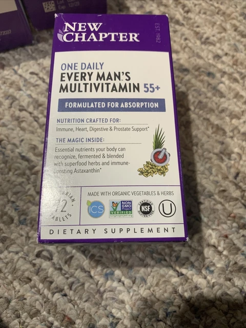A New Chapter Every Man's One Daily 55+ Multivitamin Tablets 72 Count EXP 12/23 A New Chapter Every Man's One Daily 55+ Multivitamin Tablets 72 Count EXP 12/23