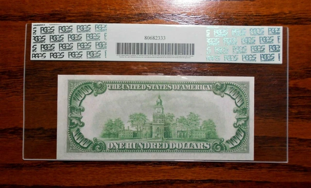 1934 $100 Federal Reserve Note (LGS) Light Green 💲 PCGS 63 PPQ ~ St Louis 2