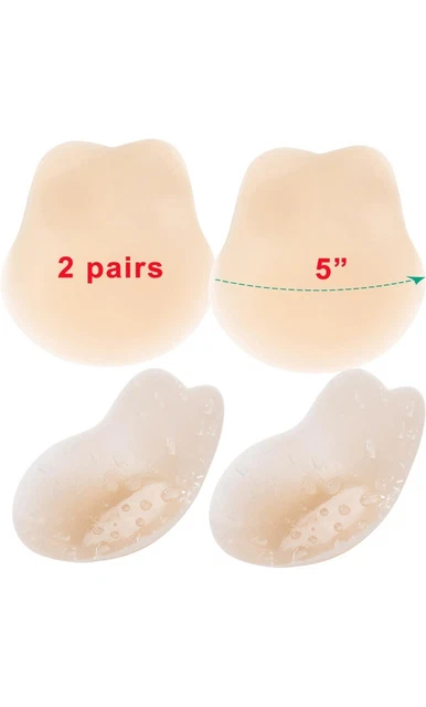 PrettyWell 5 Inch Nipple Covers Added Lift Breast 2 Pairs Sticky Bra Silicone
