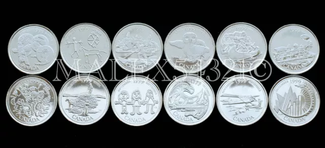 🇨🇦​ Canada 1999 Complete Millenium 25 Cents Set (12 Coins) Uncirculated