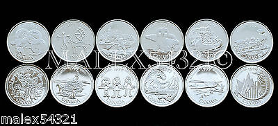 🇨🇦​Canada 1999 Complete Millenium 25 Cents Set (12 Coins) Uncirculated