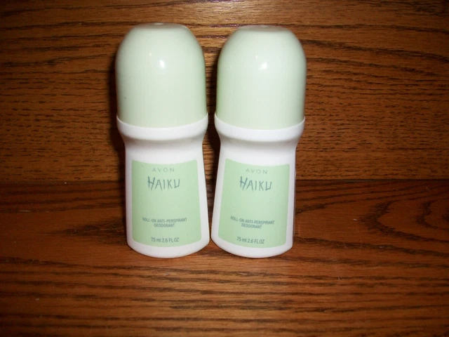 Avon HAIKU Roll-On Anti-Perspirant Deodorant - 2.6 Oz - Pack Of 2-NEW-Ships FREE