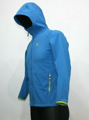 Salomon Clima Wind Blue Jacket Hooded Activewear Softshell Girls 12 Years Size L