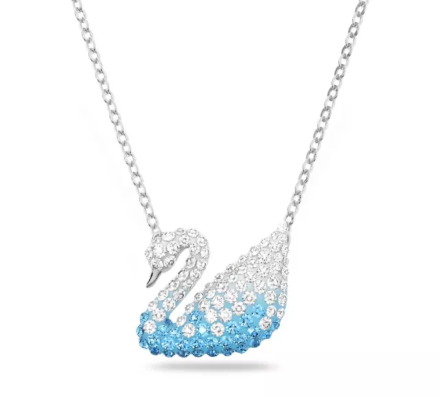 Nib Swarovski Iconic Swan pendant Swan, Small, Blue, Rhodium plated 5512094