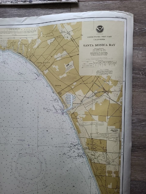1978 NOAA Santa Monica Bay #18744 Nautical Map - 22nd Ed May 1978