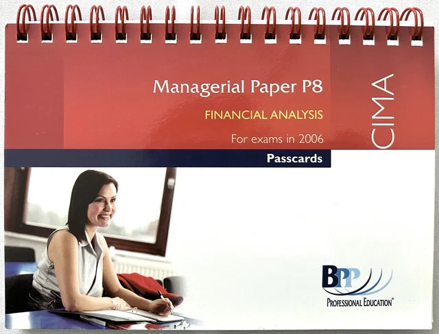 CIMA PASSCARDS MANAGERIAL Paper P8 Financial Analysis Study Revision ...