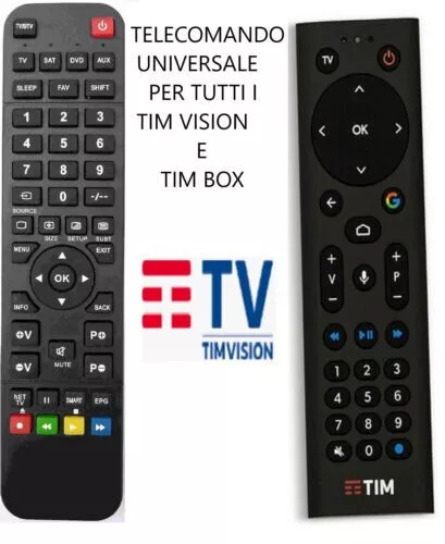 Telecomando Per Tim Vision - Tim Box - Gia  Programatto Superior