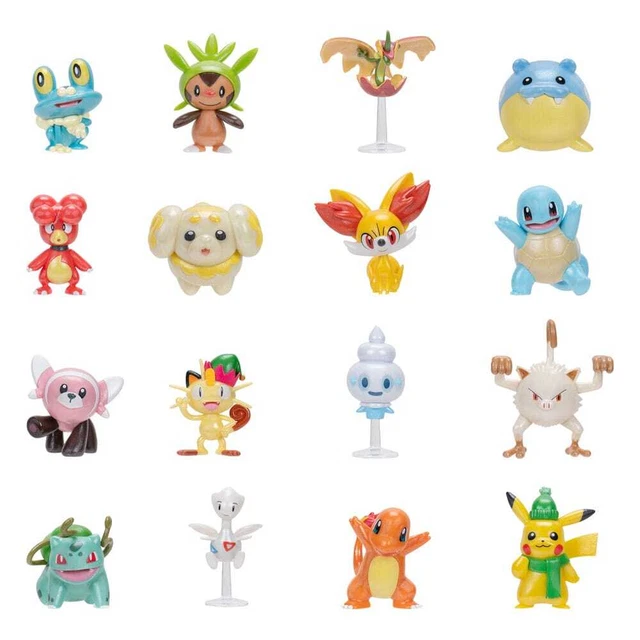 Pokémon PKW3892 – Figurine de Bataille – Raupy, Wuffels, Elektek, Figurines Officielles