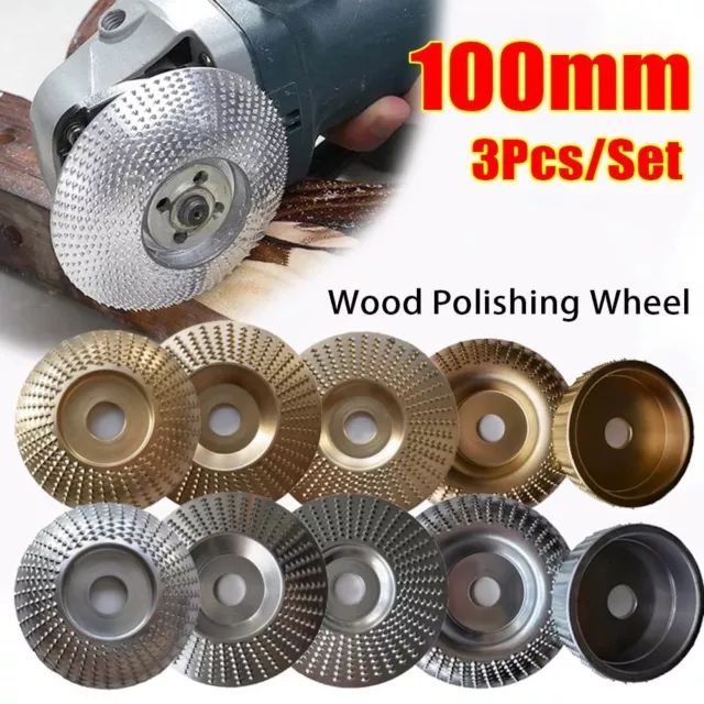 1/3Pcs Carbon Steel Wood Polishing Wheel Abrasive Tool Angle Grinder Disc