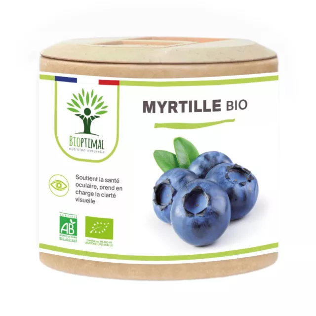 Myrtille Bio - Complément alimentaire - Fabriqué en France - 60 Gélules