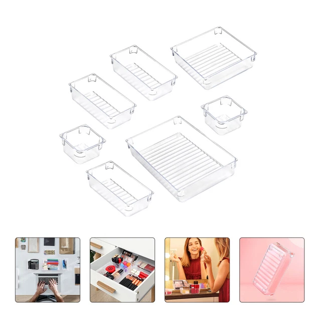 Organizzatore Per Cassetto Frigorifero SNSLXH &ndash; Confezione 2 Pezzi &ndash; Trasparente (Open Box)