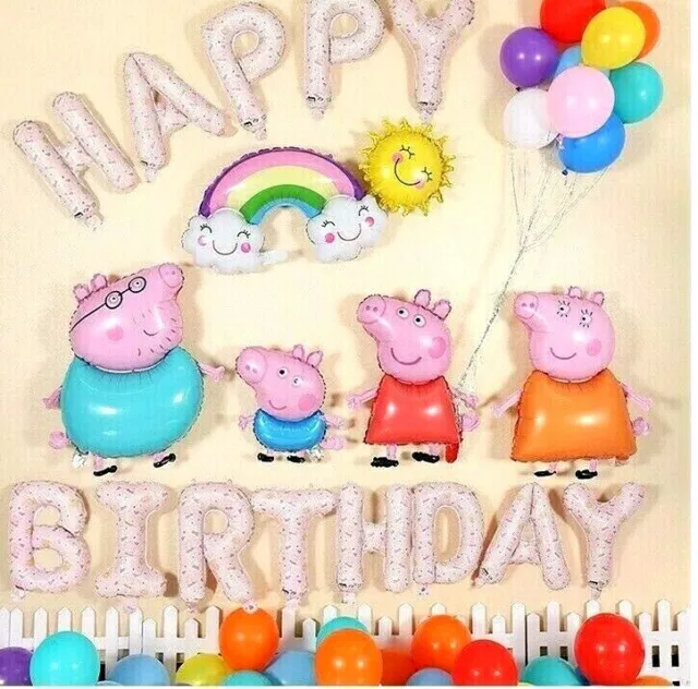 Peppa Pig Balloon Set Party Supplies Peppa George Kids Birthday Decoration