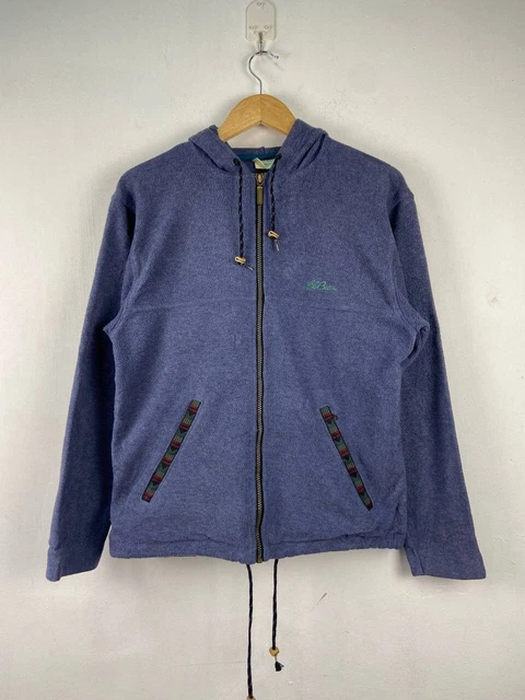 Vintage LL Bean Fleece Hoodie Sweater Jacket Full Zip Medium Full Zip