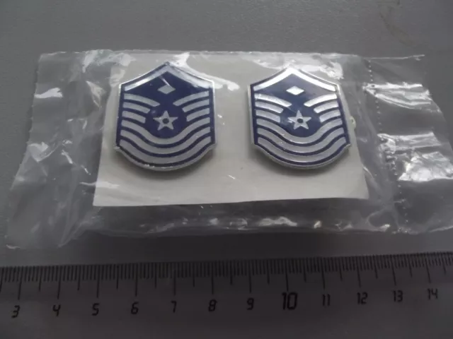 (A29-015) US Rangabzeichen Metall Air Force Senior Master First Sergeant