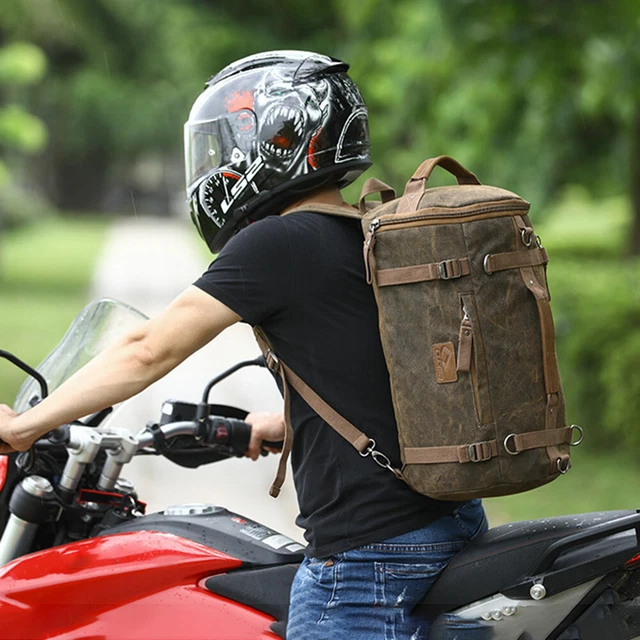 Canvas motorcycle backpack hotsell