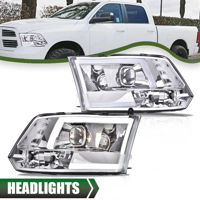 CHROME LED DRL Projector Headlights Fit For 20092018 Dodge Ram 1500