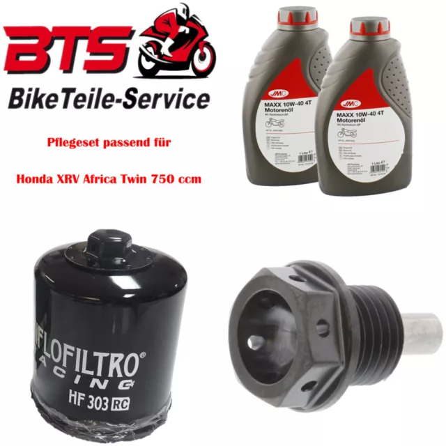 Pflegeset 2L Öl, Filter, Ablassschraube passend für Honda XRV Africa Twin 750 63