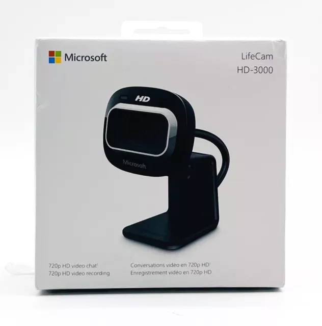Microsoft LifeCam HD-3000 USB Web Camera True 720p HD Skype Video Chat