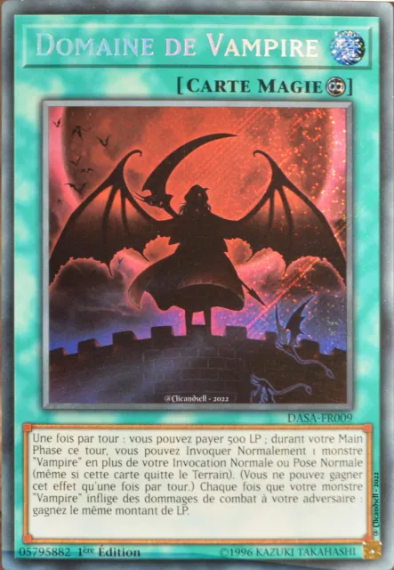 carte YU-GI-OH DASA-FR009 Domaine de Vampire Secret Rare NEUF FR