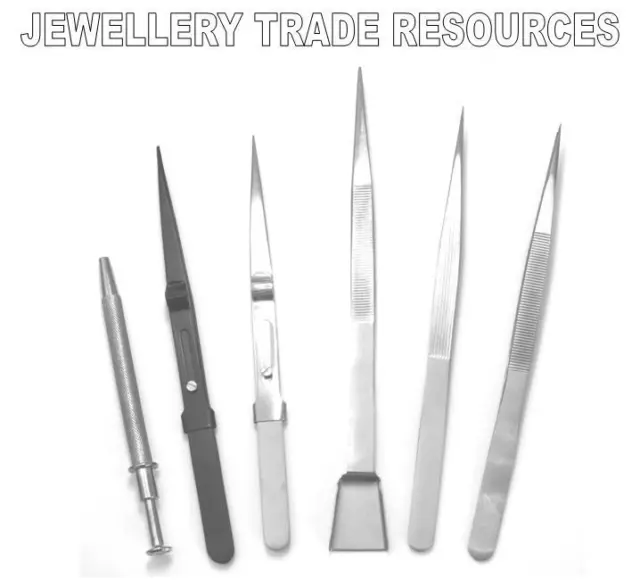 Lot De 6 Pincettes Bijoutiers & Gemmologues Pierres Précieuses Et Diamants Neuf